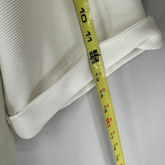 Varley Milwood Ribbed Cowl Pullover Women’s Size Large White Cropped Sweater - Picture 8 of 12